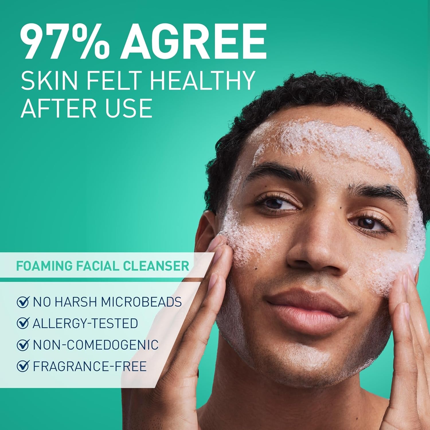 Foaming Facial Cleanser, Daily Face Wash for Oily Skin, Hyaluronic Acid + Ceramides + Niacinamide, Fragrance Free & Paraben Free, Non-Drying Oil Control Face Wash, 16 Fluid Ounces